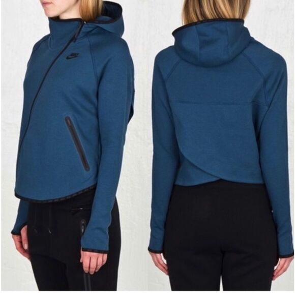 Nike Jackets & Blazers - Nike Tech Butterfly Women's Hoodie Size Medium  (617358-483) Teal Blue Green